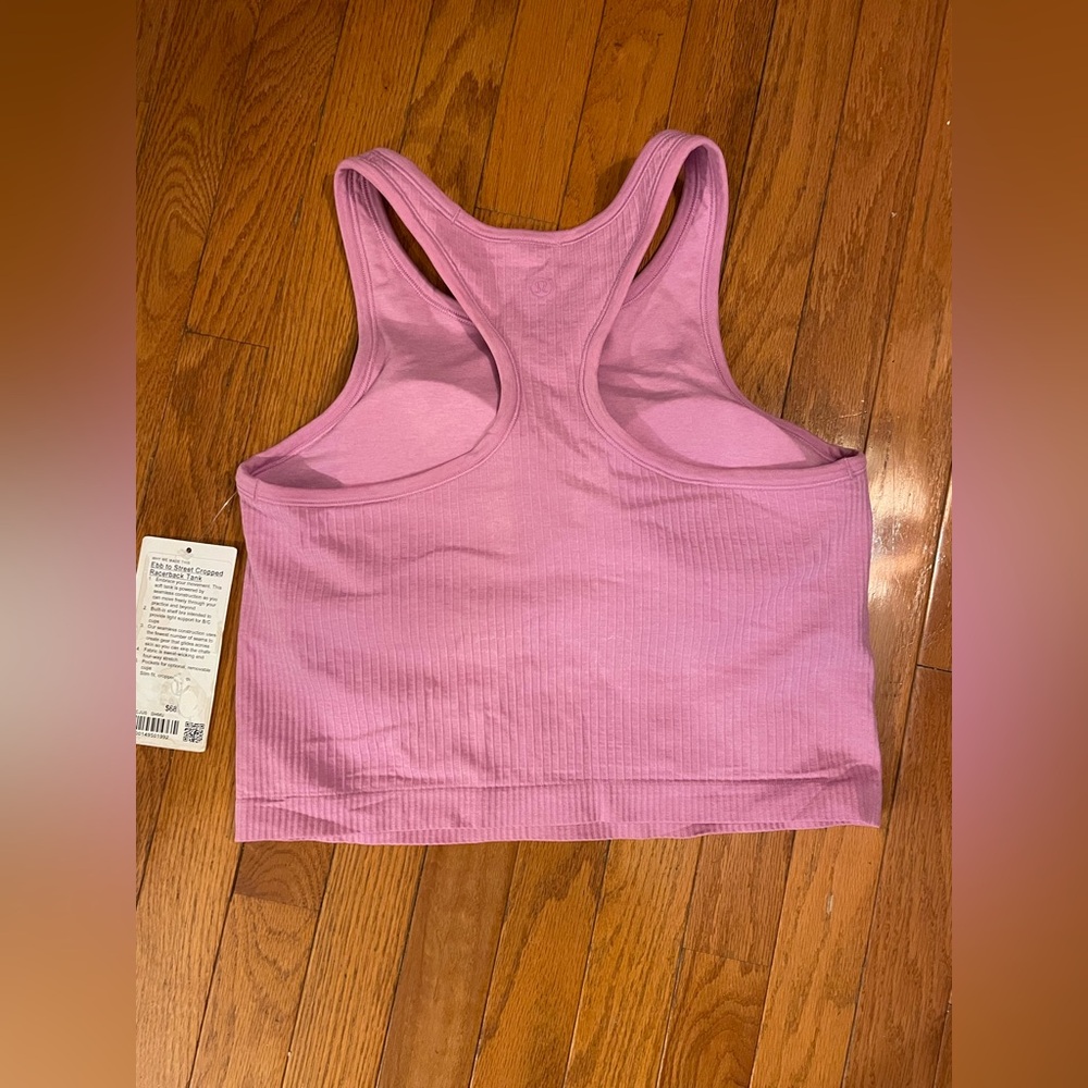 New Lululemon Athletica Pink Ribbed Tank Top
Street crop racer back pink - Picture 4 of 7